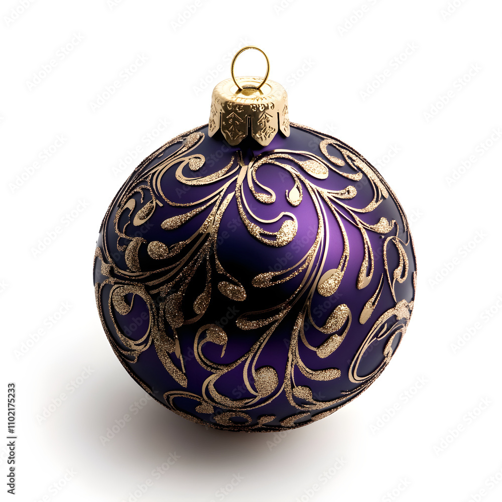 stunning purple bauble adorned with intricate golden lace patterns stunning purple bauble adorned with intricate golden lace patterns