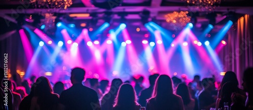 Wallpaper Mural Lively Nightclub Scene with Crowd Dancing Under Vibrant Neon Lights Torontodigital.ca