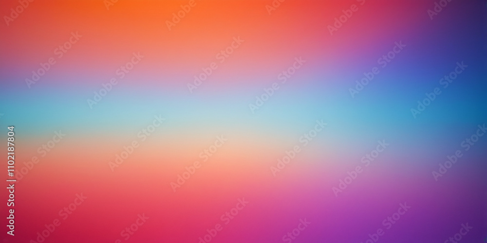 Obraz premium Abstract blurred color gradient purple red orange blue grainy color gradient background. Smooth transitions of iridescent colors background