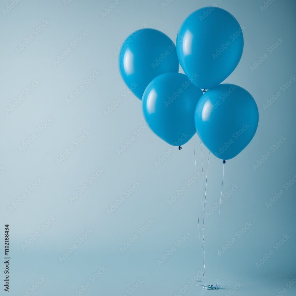 Blue balloons with copy space isolated Blue balloons with copy space isolated