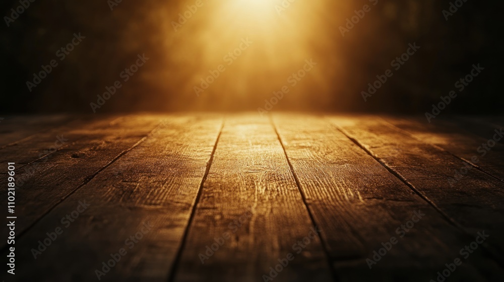 Wooden surface with warm sunlight in background, rustic texture Wooden surface with warm sunlight in background, rustic texture