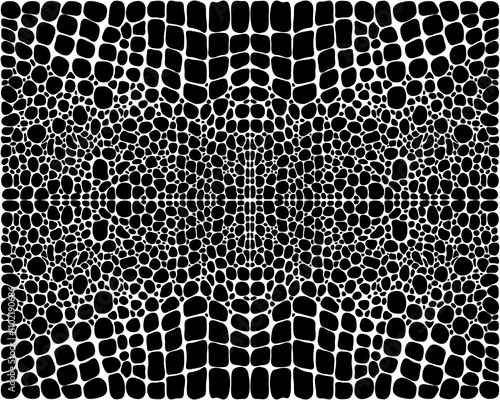 Seamless pattern of alligator skin on a white background		