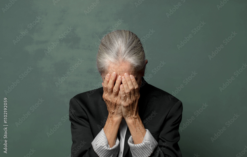 feeling sad, frustrated, nervous and depressed, covering face with both hands, crying feeling sad, frustrated, nervous and depressed, covering face with both hands, crying