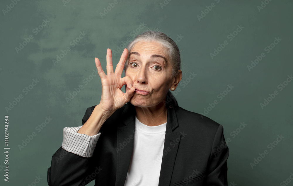 looking serious and displeased with both fingers crossed up front in rejection, asking for silence looking serious and displeased with both fingers crossed up front in rejection, asking for silence