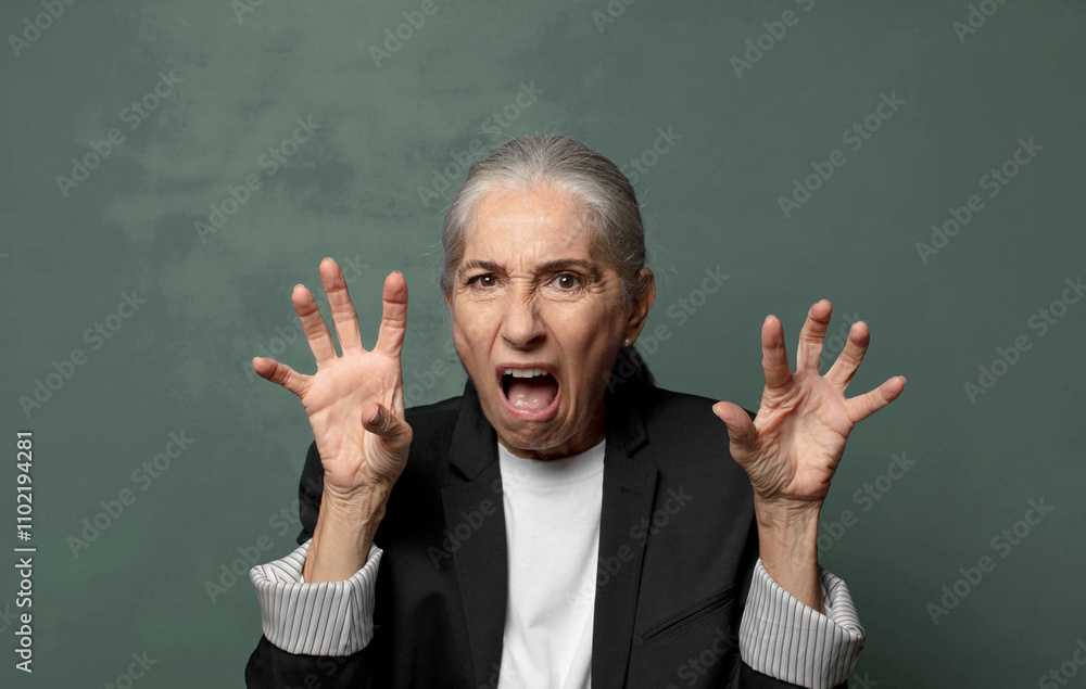 screaming in panic or anger, shocked, terrified or furious, with hands next to head screaming in panic or anger, shocked, terrified or furious, with hands next to head