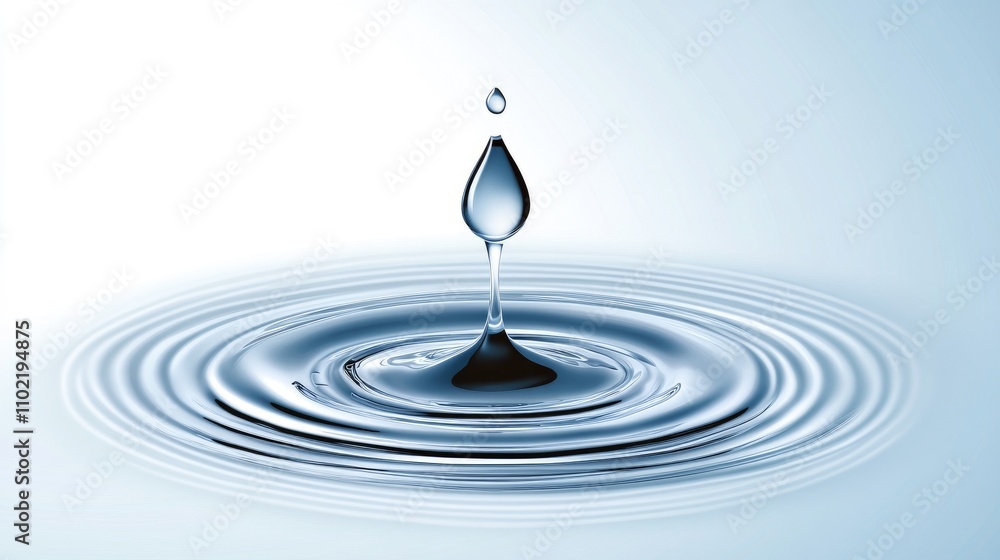 Realistic water droplets create an elegant texture on a light blue background for creative design inspiration Realistic water droplets create an elegant texture on a light blue background for creative design inspiration
