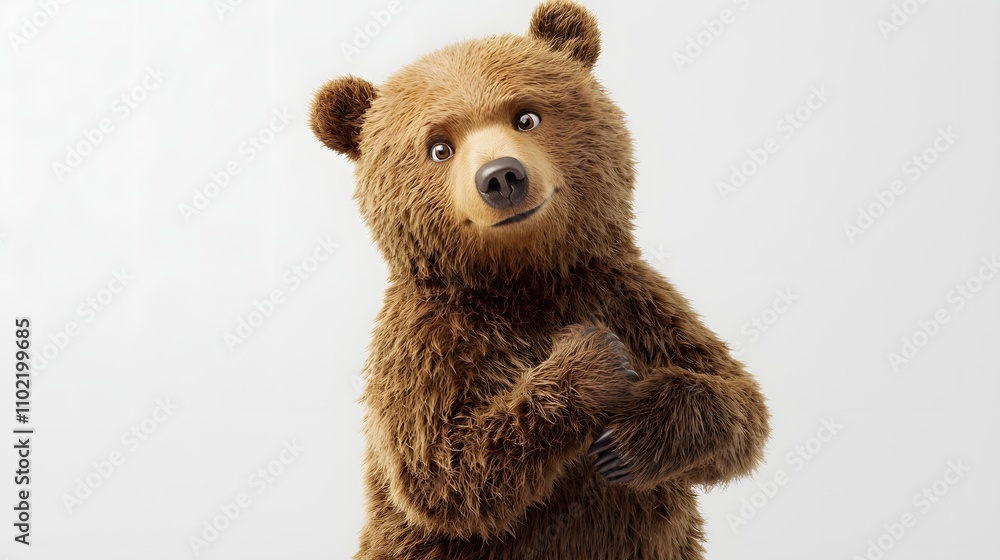A large, wild brown bear, Ursus arctos, roams through a pristine wilderness A large, wild brown bear, Ursus arctos, roams through a pristine wilderness