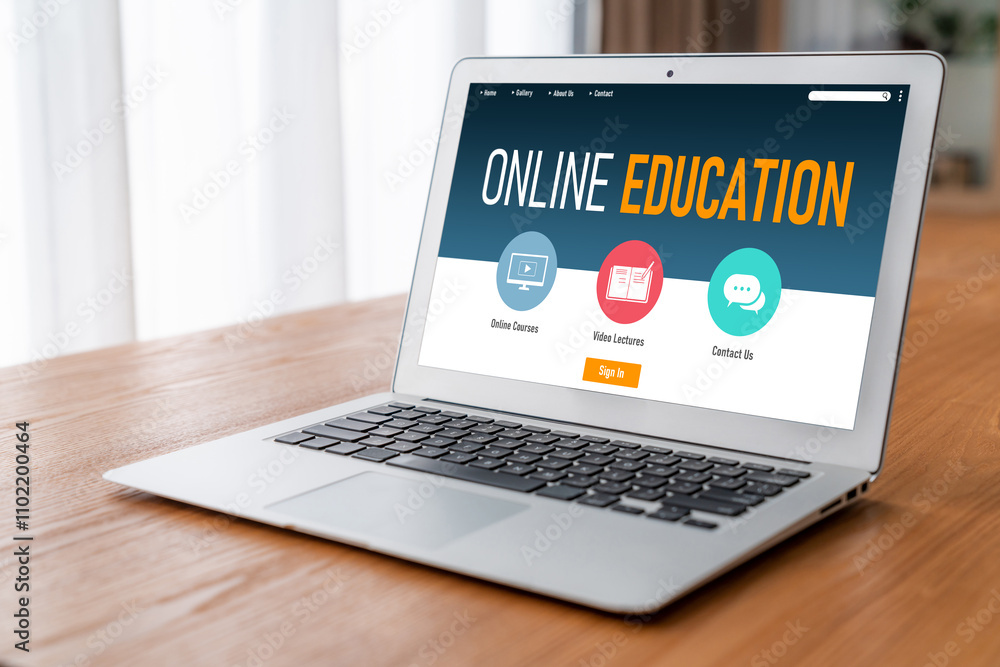 E-learning website with modish sofware for student to study online on the internet network E-learning website with modish sofware for student to study online on the internet network