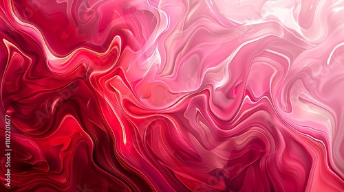 Abstract Pink and Red Swirls