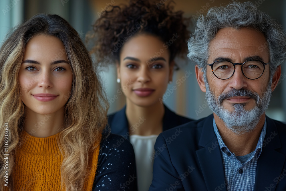 A virtual meeting with business professionals, each background themed with office decor. A virtual meeting with business professionals, each background themed with office decor.