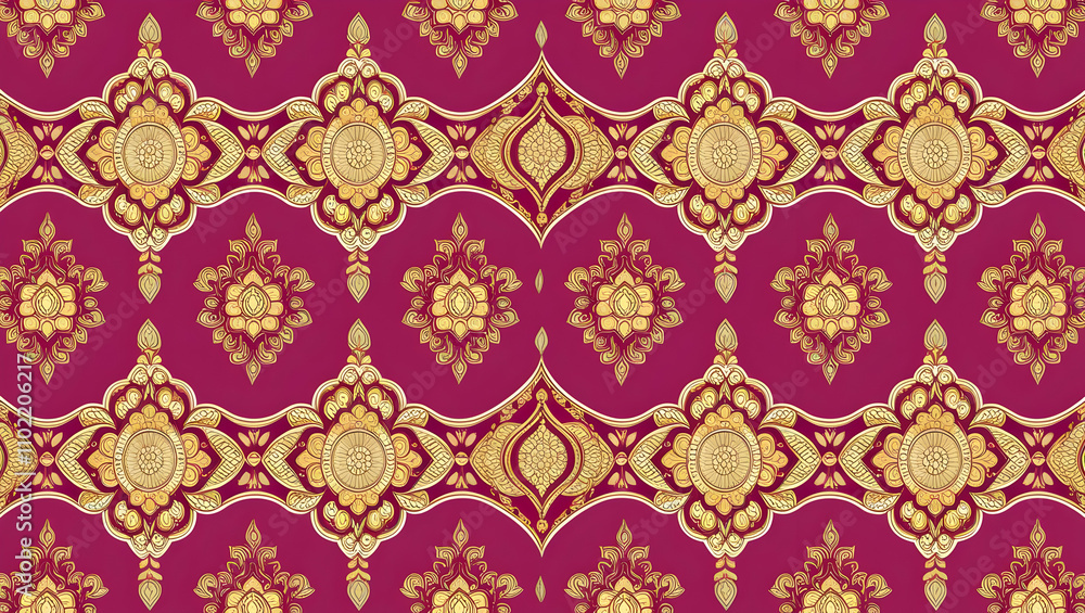 Thai Floral Elegance Pattern Thai Floral Elegance Pattern