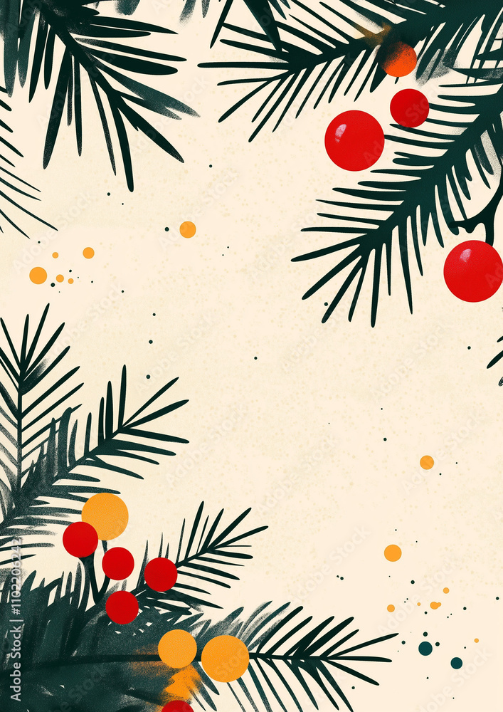 Fototapeta premium christmas card, bright, simple, modern, business
