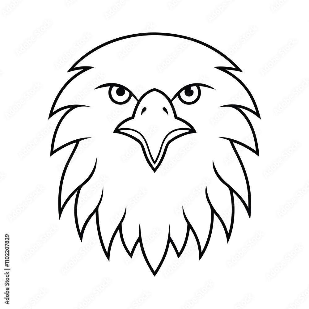 Fototapeta premium eagle head vector