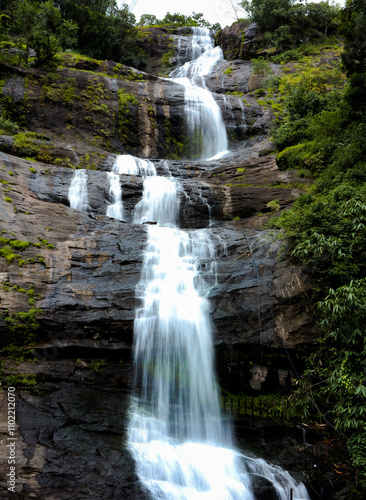 waterfall in the mountains