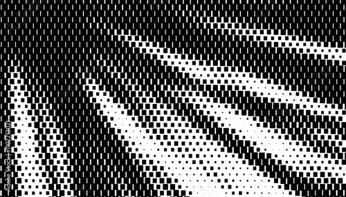 Black and white abstract halftone pattern with light effect. Smooth motion for sporty background and jersey design. Vector Format Illustration 