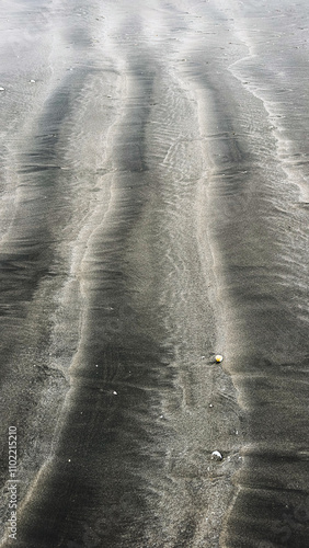 Abstract Telephoto Closeup Gray Beach Sand Ripples Background Pattern