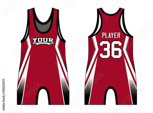 Wrestling singlets designed with an elegant edgy and wild look. Sports gear template mockup perfect fit for all sports. The designs that go on casual wear, shirts, fashion apparel, and all kind 