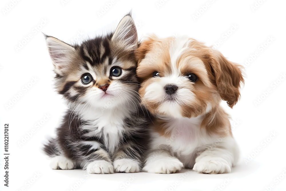 Cat and dog isolated on white Cat and dog isolated on white