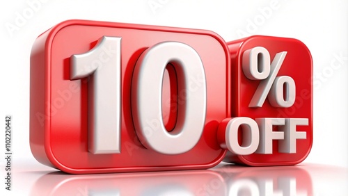 10% off discount, sale promotion, isolated on a white background
