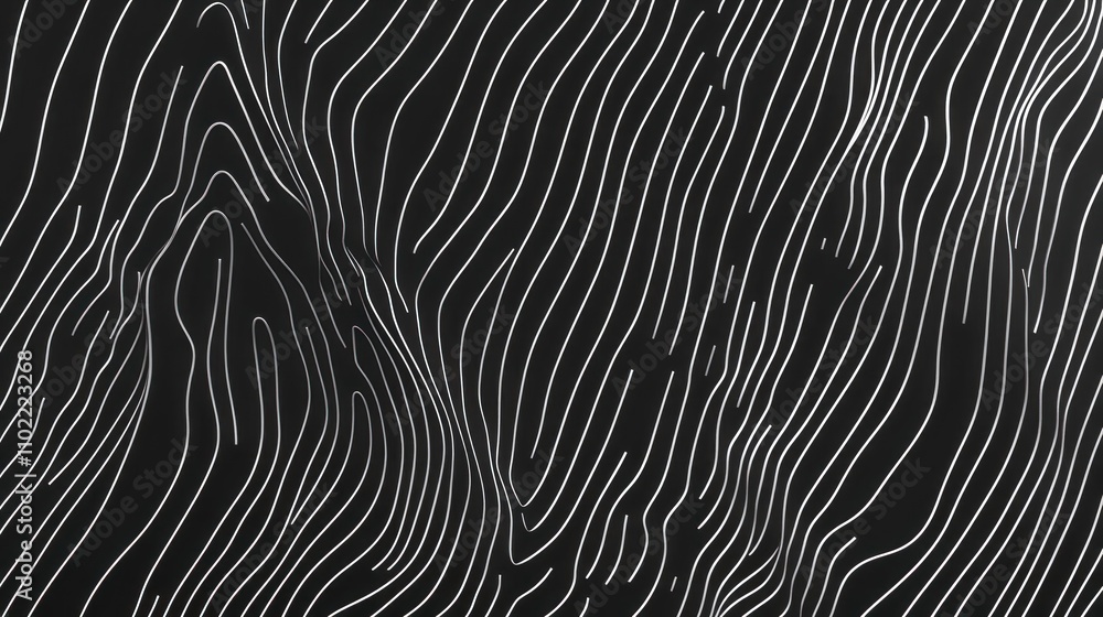Abstract background with white wavy lines on black background. Abstract background with white wavy lines on black background.