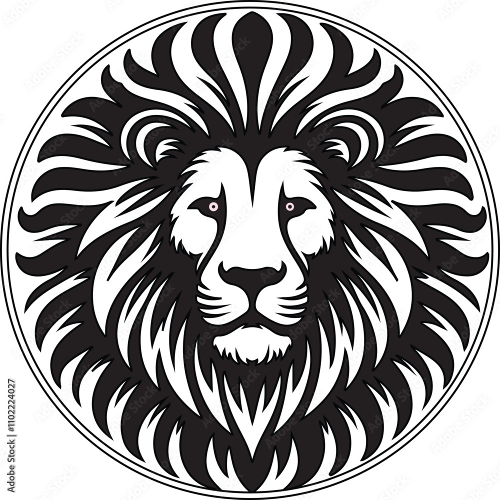 The Lion Silhouette Vector Illustration The Lion Silhouette Vector Illustration