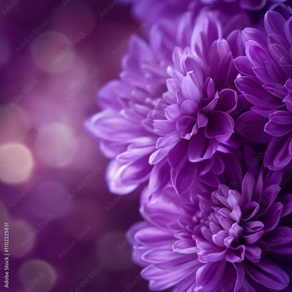A vibrant cluster of purple flowers with a soft backdrop.