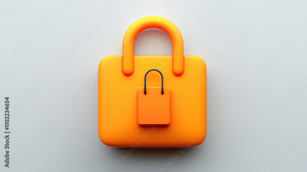vibrant orange padlock icon symbolizes security and protection, featuring sleek design. This modern representation conveys safety and trust in digital environments vibrant orange padlock icon symbolizes security and protection, featuring sleek design. This modern representation conveys safety and trust in digital environments