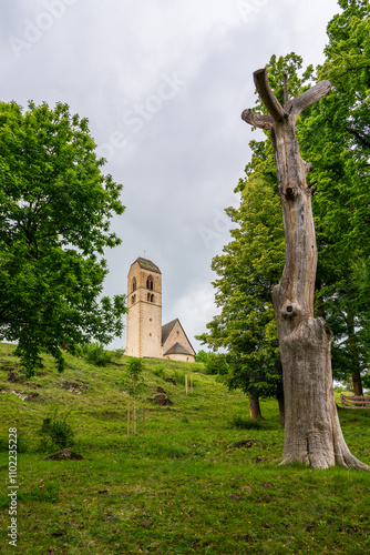 Old church in Völs am Schlern  in the Dolomites in South Tyrol, Italy. photo