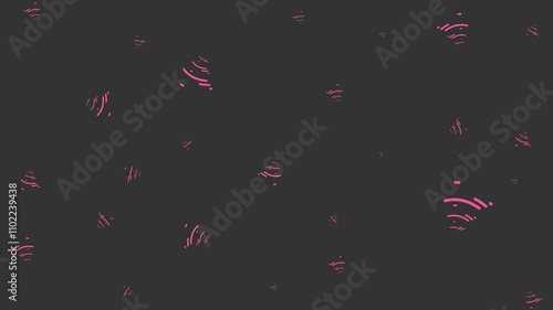 Wallpaper Mural Cartoon background with pink coloured circle effects, Round pattern animation on grey screen, 2D Animation, Cartoon background, Seamless loop of 2D animation, Abstract animation, 4k, Motion graphics Torontodigital.ca