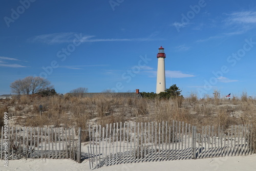 Tablou pe pânză Lighthouse in cape may NJ