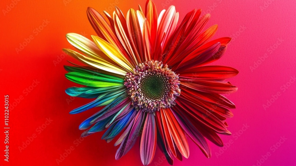 Vibrant Isolated Flower on Colorful Background Vibrant Isolated Flower on Colorful Background