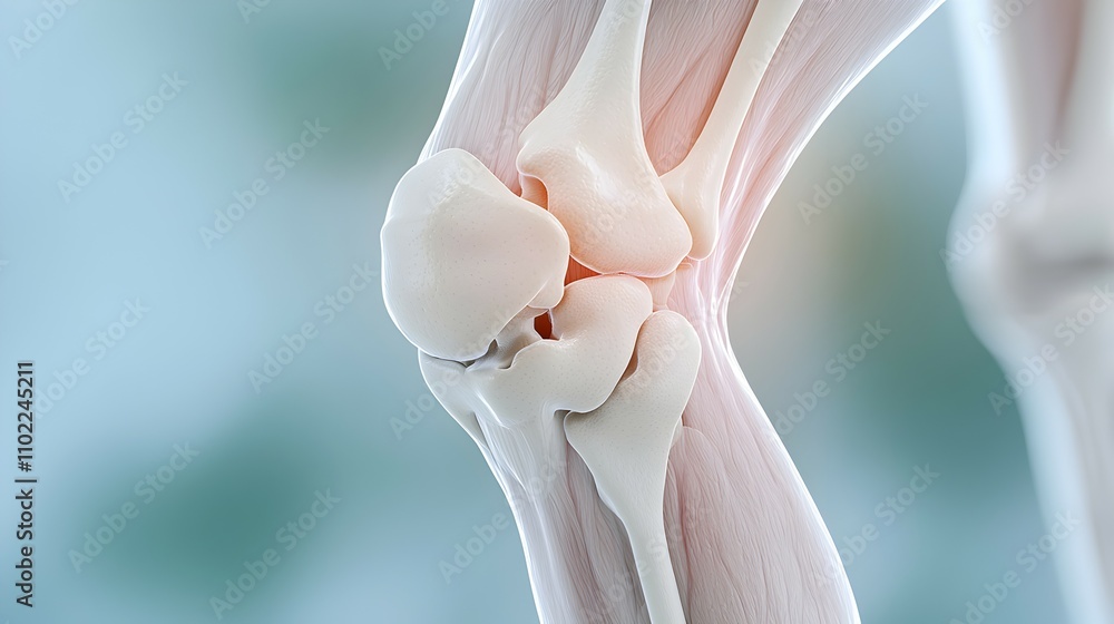 Osteoarthritis Impact on Knee Cartilage - Detailed Medical Illustration ...