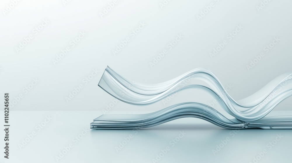 A piece of art that is made of paper and water A piece of art that is made of paper and water