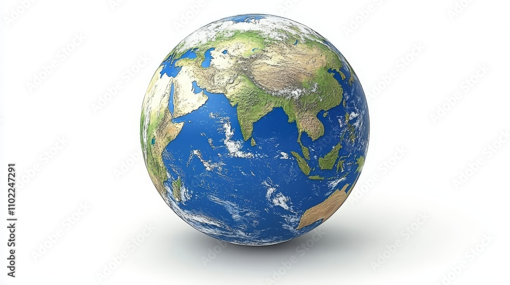 a blue and green globe of the Earth on a white background a blue and green globe of the Earth on a white background