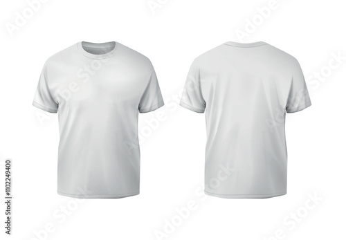White t-shirt mockup front and back