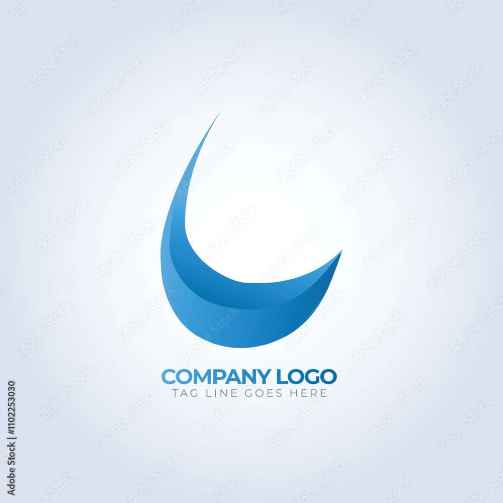 Company identity logo template, Blue theme, unique logo, creative logo, logo template, silver background Company identity logo template, Blue theme, unique logo, creative logo, logo template, silver background
