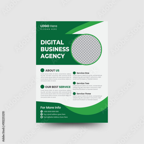 Corporate Business Flyer Design, A4 Size Paper and Vector. 