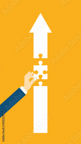 Teamwork working together to success, cooperation or team building collaborate to solve problem, partnership, help and support, business people colleagues help work together to connect jigsaw puzzle.