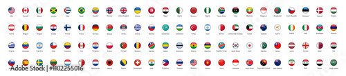 Country flags. Flag illustration. Flag collection