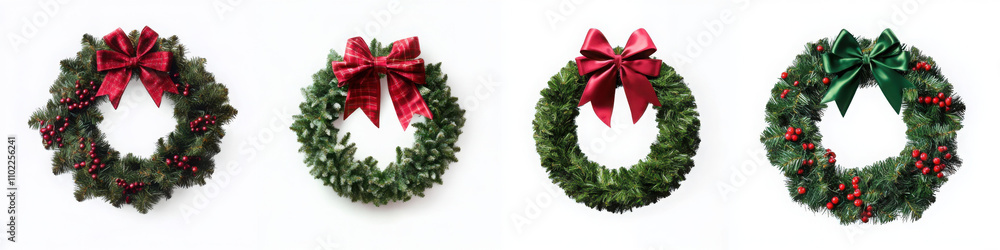 Collection of christmas wreath isolated on transparent or white background
Collection of christmas wreath isolated on transparent or white background