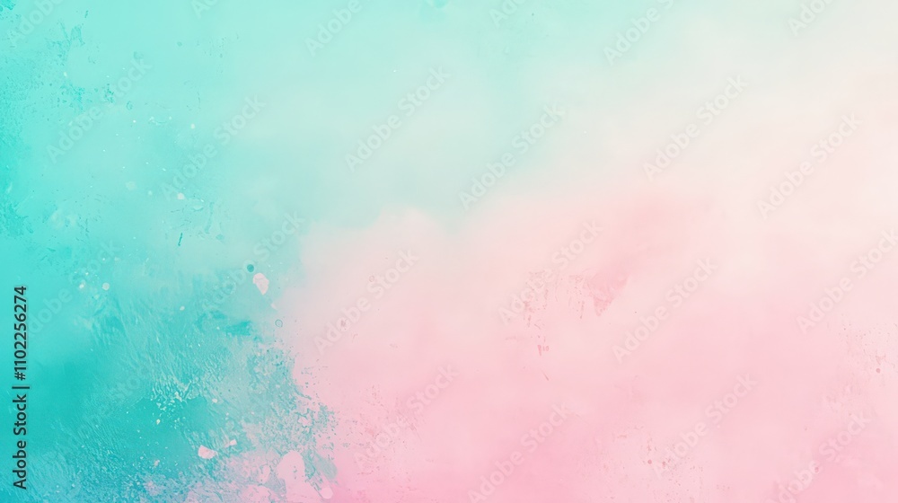 Fototapeta premium A calming gradient showcases a blend of teal and pink hues, creating a soothing backdrop perfect for creative projects, digital art, and social media
