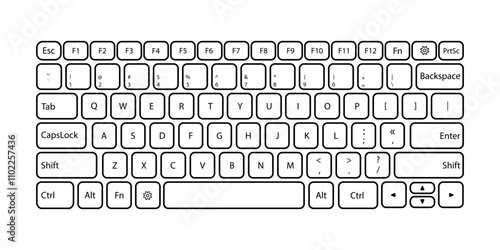 Computer keyboard vector illustration
