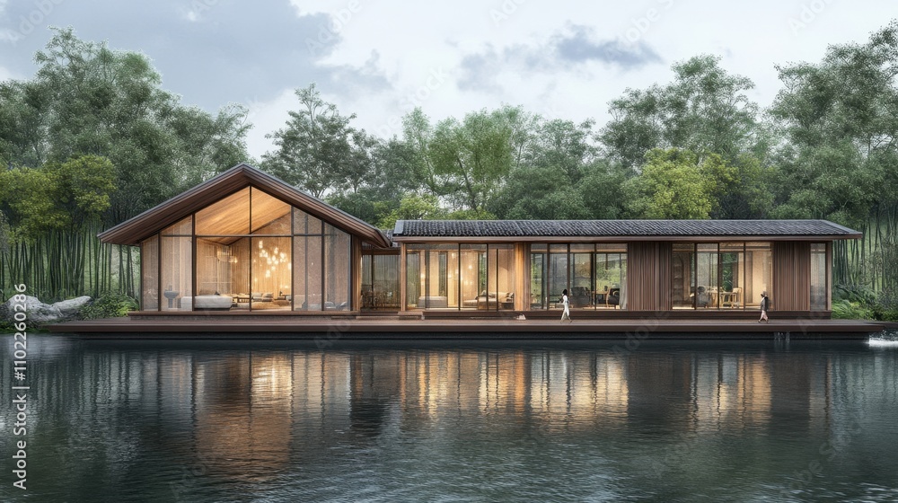 Serene Lakeside Retreat: A Modern Cabin Oasis in the Tranquil Wilderness Serene Lakeside Retreat: A Modern Cabin Oasis in the Tranquil Wilderness