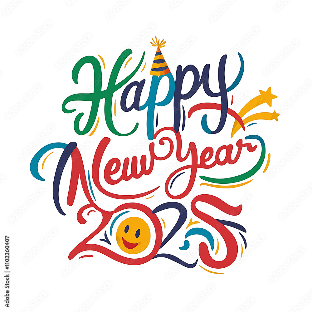 Obraz premium Happy New Year 2025