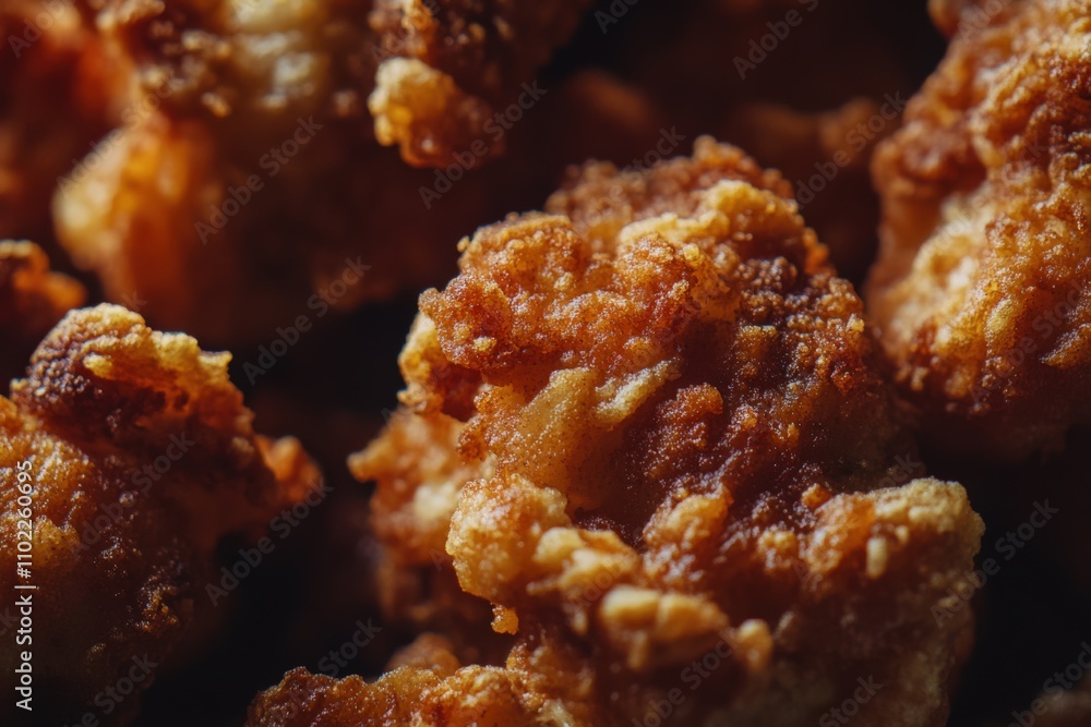 Karaage: Japanese Style Fried Chicken Macro Shot, Crispy and Delicious Karaage: Japanese Style Fried Chicken Macro Shot, Crispy and Delicious