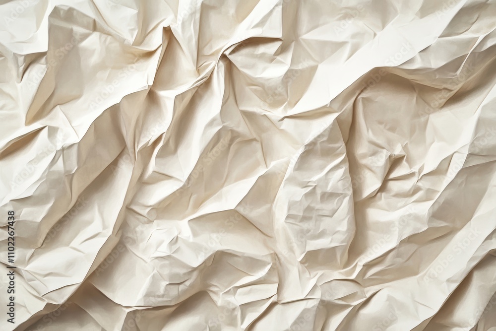 Obraz premium A white paper with a crumpled texture