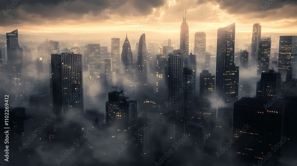 Fantasy cityscape. Phantasmagoric. Illustration Fantasy cityscape. Phantasmagoric. Illustration