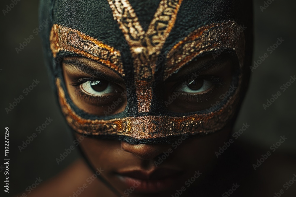 Luchador: Portrait of a Young Woman in Dark Evening Gown Luchador: Portrait of a Young Woman in Dark Evening Gown