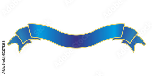 Blue Ribbon Vector PNG