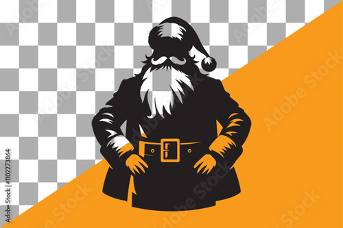 Santa Christmas silhouette